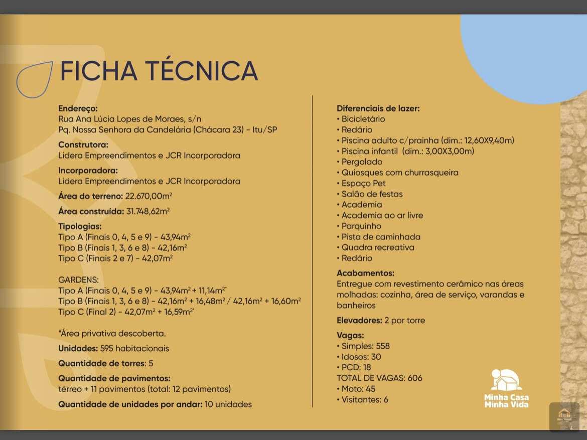 Apartamento à venda, no Bella Verona Redidencial,  em Itu, Parque Nossa Senhora da Candelária, com 2 quartos, 43,94m² - Daniela Dias dos Santos Negócios Imobiliários