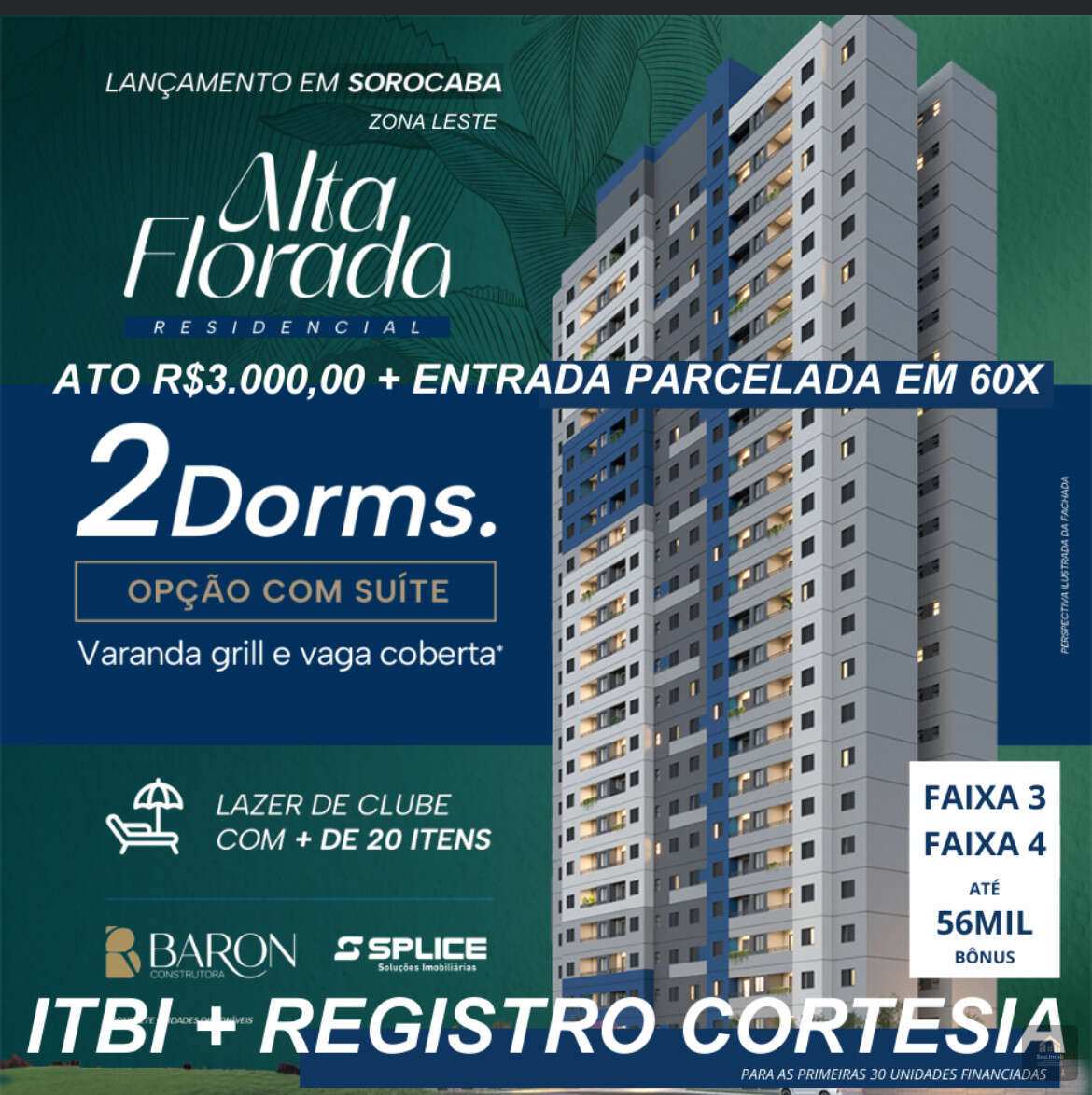Apartamento à venda, no Alta Florada Residencial, em Sorocaba, Além Ponte, com 2 quartos, 53,79m² - Daniela Dias dos Santos Negócios Imobiliários