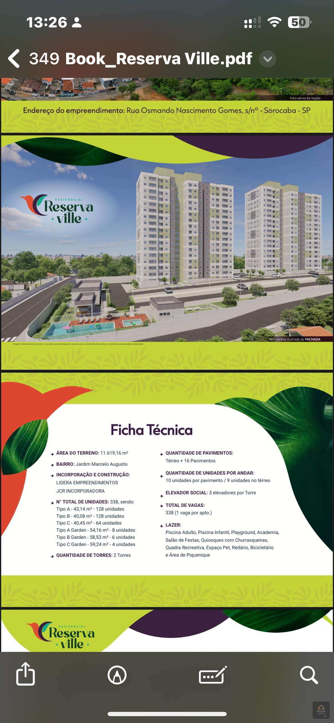 Apartamento à venda, no Residencial Reserva Ville,  em Sorocaba, Jardim Marcelo Augusto, com 2 quartos, 43,14m² - Daniela Dias dos Santos Negócios Imobiliários