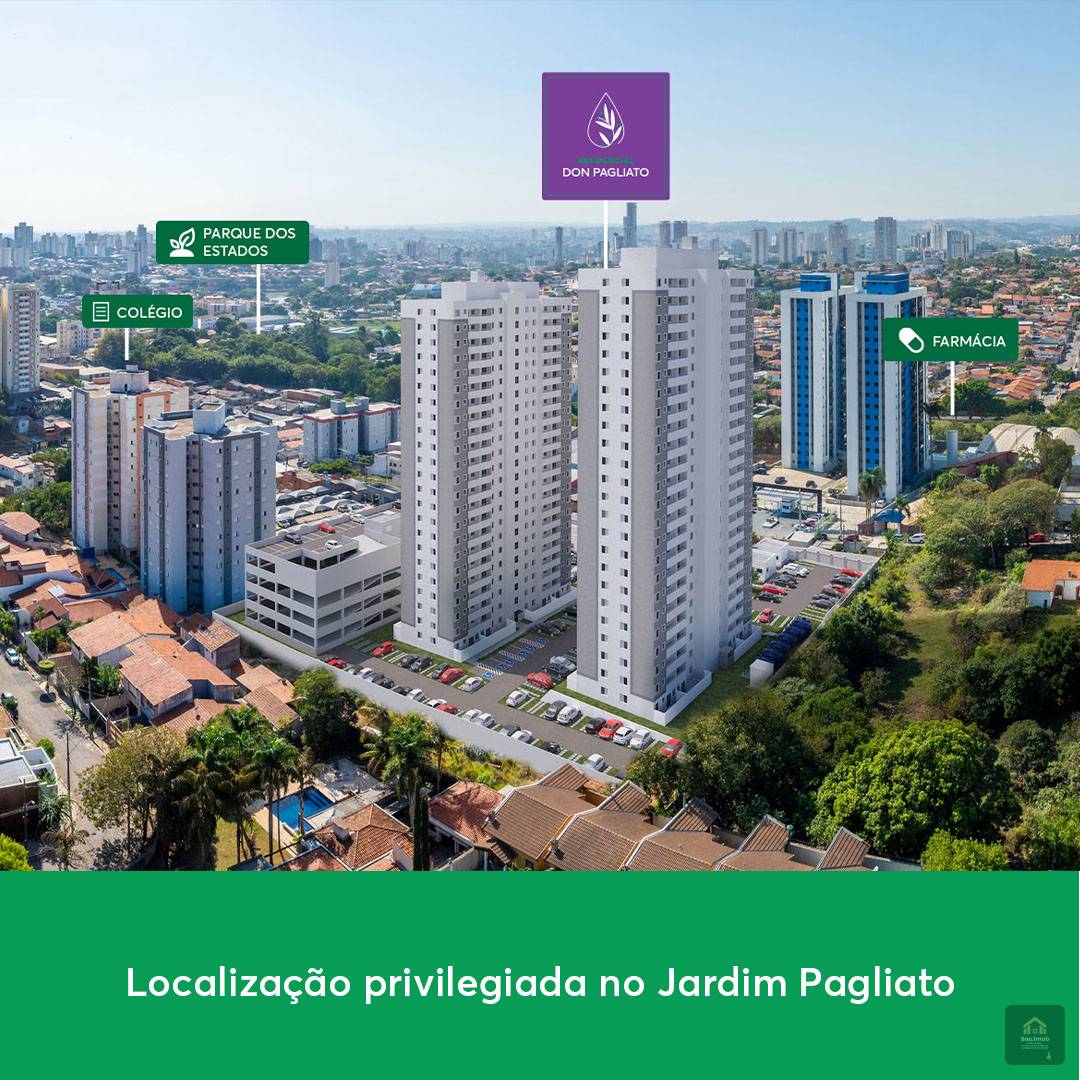 Apartamento à venda, no Residencial Dom Pagliato,  em Sorocaba, Jardim Pagliato, com 2 quartos, 44,17m² - Daniela Dias dos Santos Negócios Imobiliários