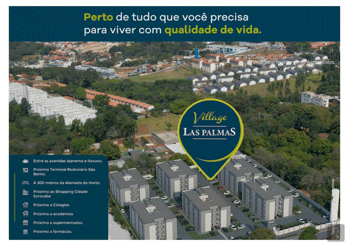 Apartamento com 2 quartos, 42,17m², à venda em Sorocaba, Caguassu - Daniela Dias dos Santos Negócios Imobiliários