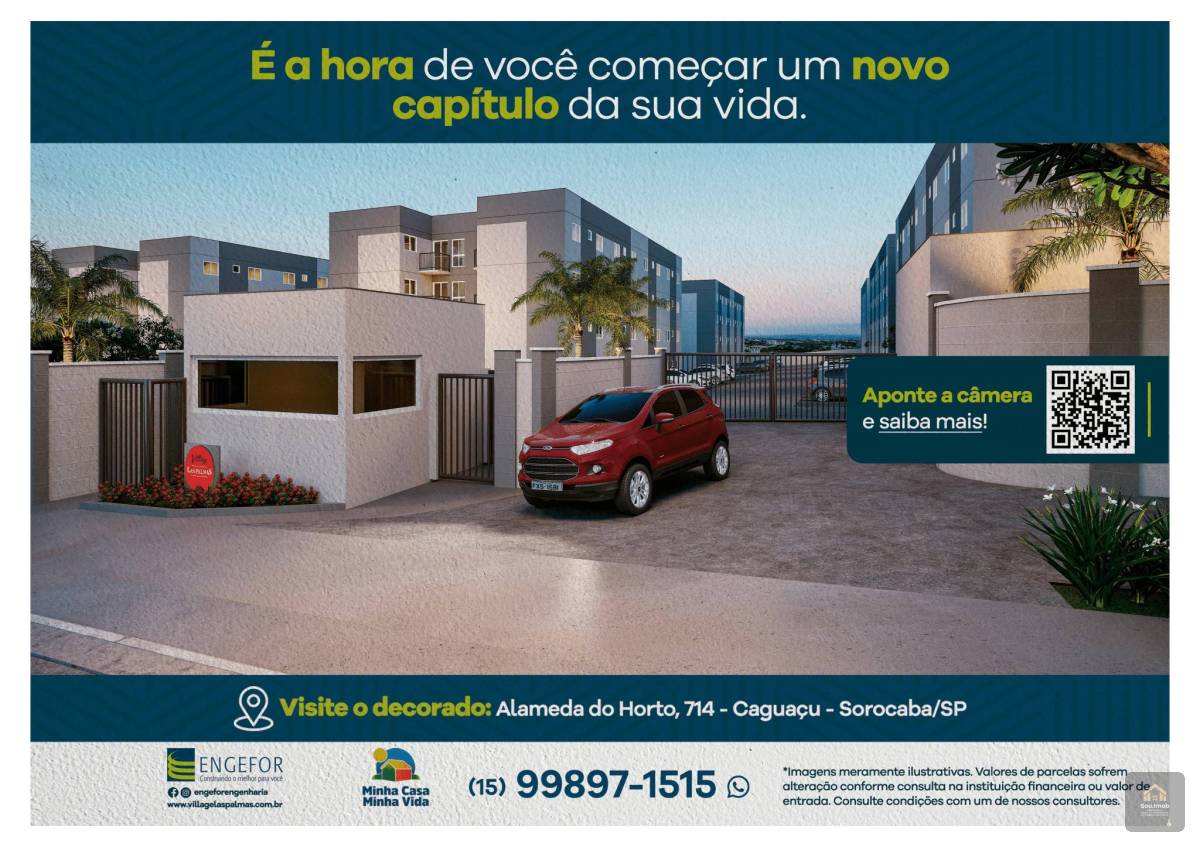 Apartamento com 2 quartos, 42,17m², à venda em Sorocaba, Caguassu - Daniela Dias dos Santos Negócios Imobiliários