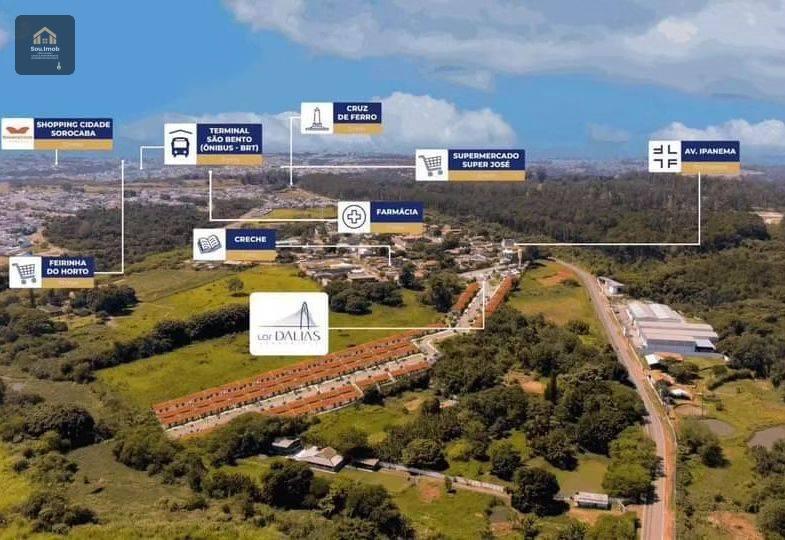 Casa de condomínio à venda, no Lar San Diego,  em Sorocaba, Vila Bom Jesus, com 2 quartos, 54,100m² - Daniela Dias dos Santos Negócios Imobiliários