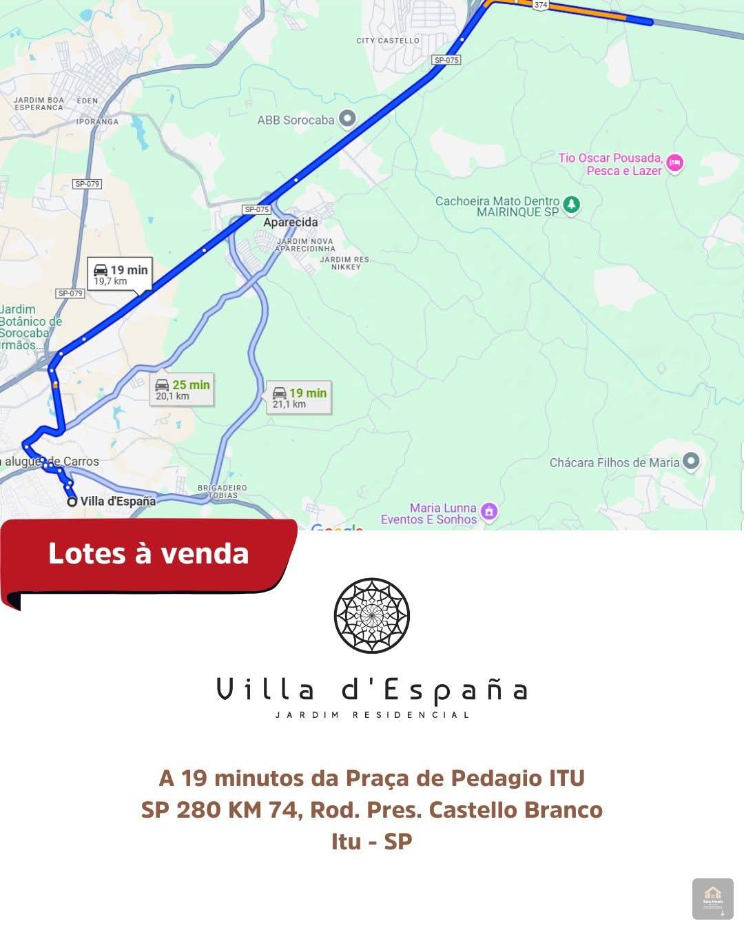 Lote em Condomínio à venda, no Jardim Residencial Villa D’España,  em Sorocaba, Jardim das Estrelas, 300m² - Daniela Dias dos Santos Negócios Imobiliários